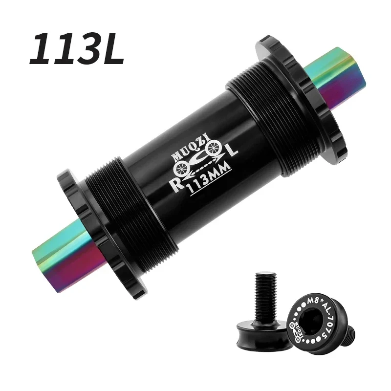 MUQZI Titanium Alloy Bottom Bracket BB68 103 107 110 113 119 122mm Ceramics Square Taper Bottom Bracket 68mm