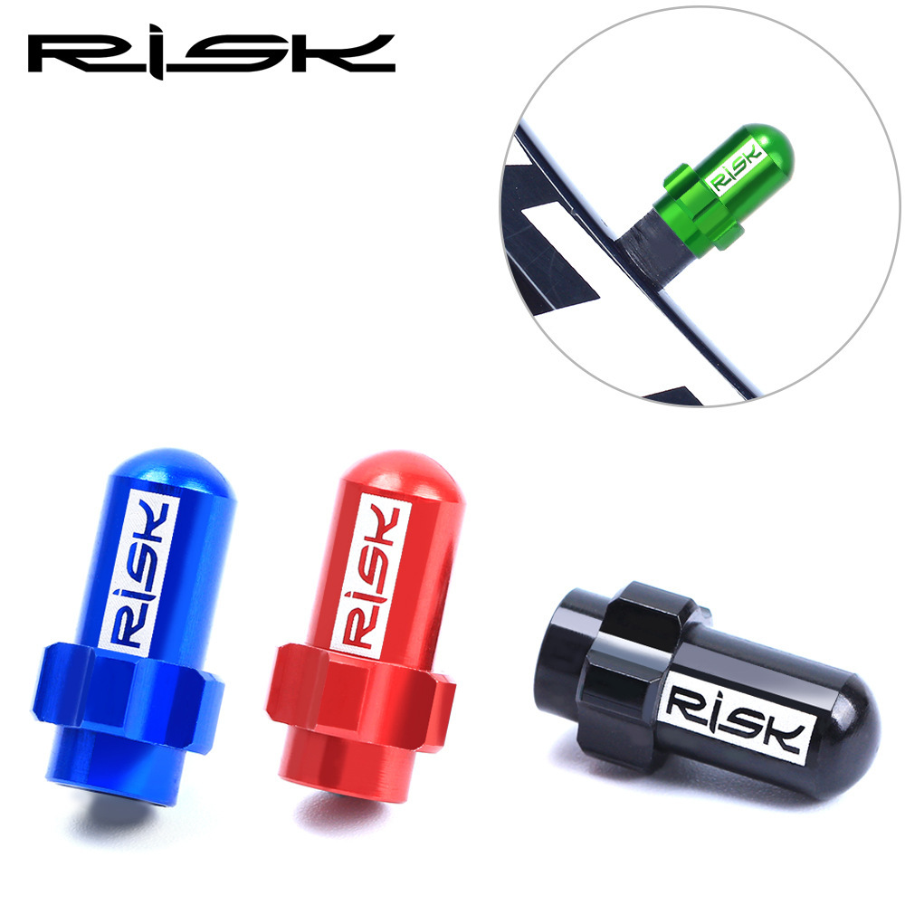 RISK Road, Fixed Gear, and Mountain Bike Presta Valve Dust Cap with O-Ring 7075 Aluminum Alloy