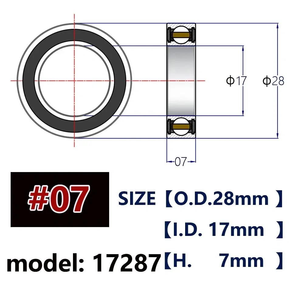 Bike Hub Ceramic Bearings for Road Bike Mountain Disc Brake Thru Axle Hubs Super Light Lubricant 6802 6803 6902 6903 6800 15267