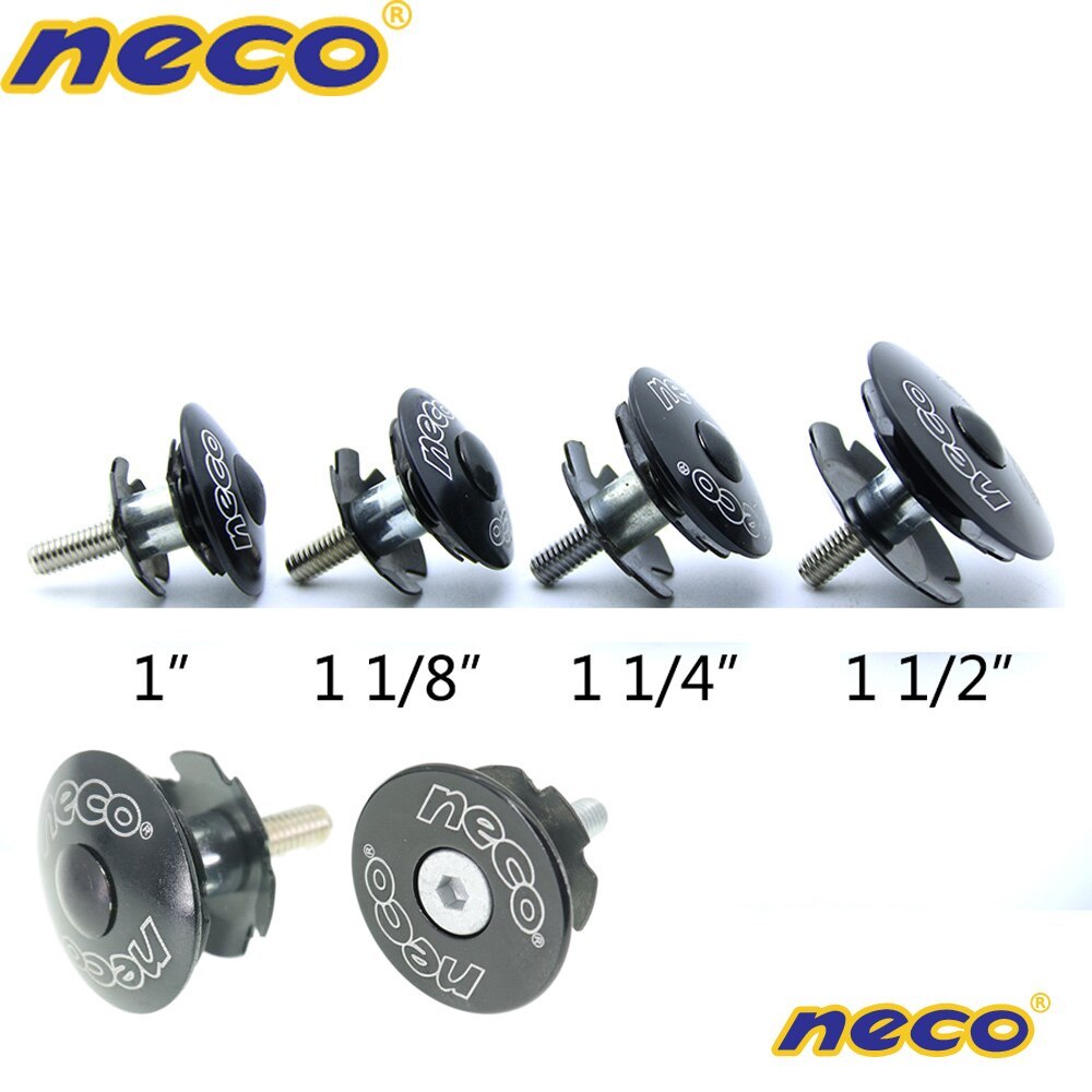 Neco Bike Headset Star Nut Stem Top Cap Cover cap bolt for fork 25.4/28.6/31.8/38.1 mm 1 1/8 1 1/4 1 1/2