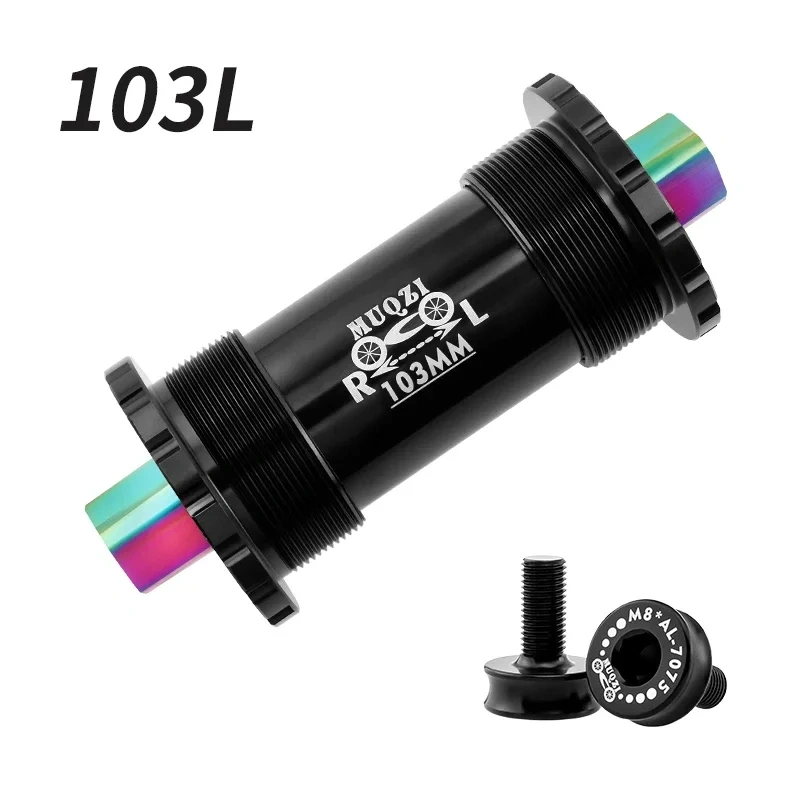 MUQZI Titanium Alloy Bottom Bracket BB68 103 107 110 113 119 122mm Ceramics Square Taper Bottom Bracket 68mm