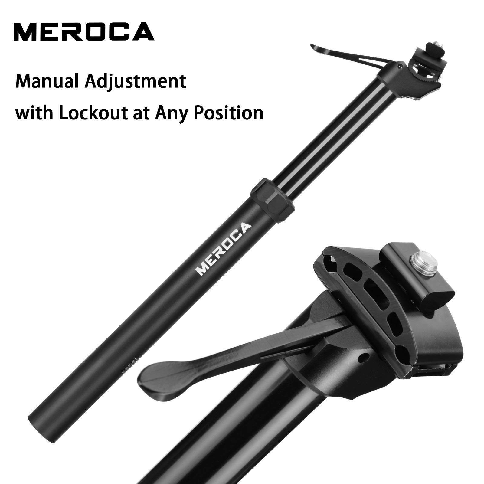 MEROCA Dropper Seatpost Aluminum Alloy Manual Control Height Adjustable 100/125mm Travel 30.9/31.6mm Mountain Bike Hydraulic Seatpost