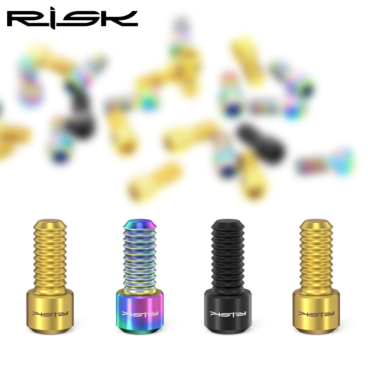 RISK Downhill Bike Titanium Alloy Anti-Slip Pedal Pins XC AM Downhill DH Pedal Grip Screws