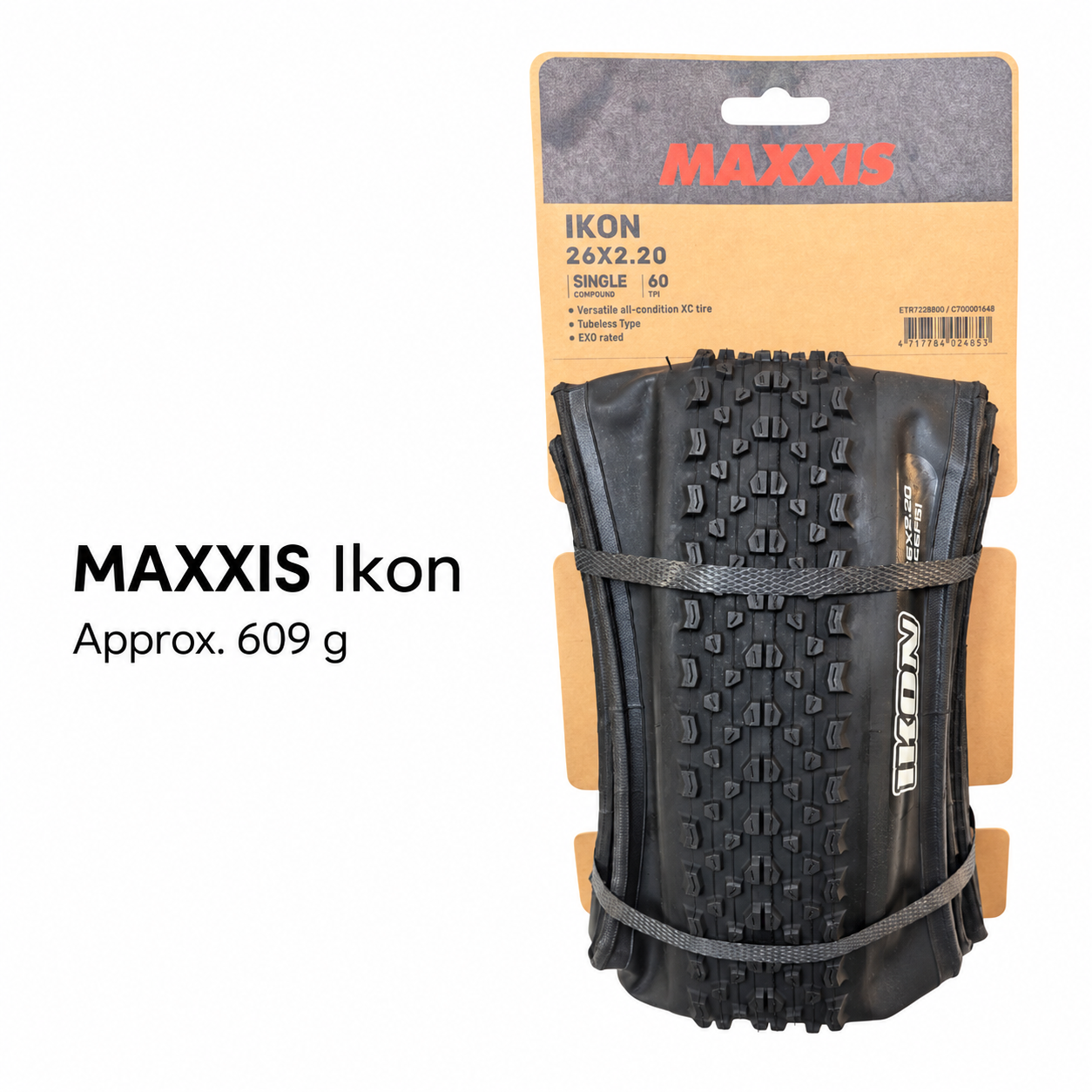 MAXXIS Ikon Folding Cross-Country MTB Tires, Standard,  MaxxSpeed 3C EXO TR Tubeless Ready Versions