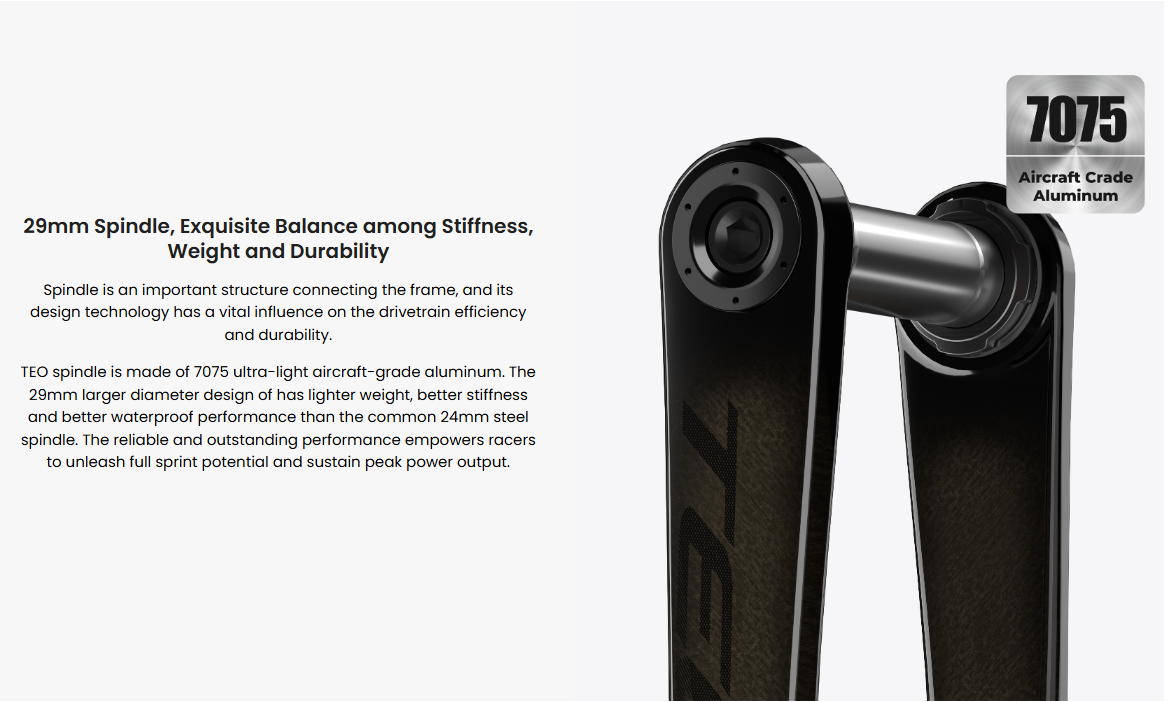 Magene TEO P515 Carbon Fiber Road Bike Crankset Power Meter 110BCD 4-Bolt 29mm DUB Spindle 160-175mm ANT+ Bluetooth