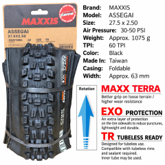 27.5 x 2.5 / MaxxTerra EXO TR / Black