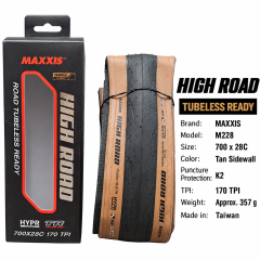 700 x 28C / M228 High Road / TR / K2 / Tan sidewall