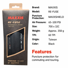 700 x 32C / Tube Type / Black / Black-panel box