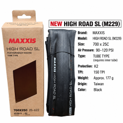 700 x 25C / M229 SL / Tube Type / K2 / Black