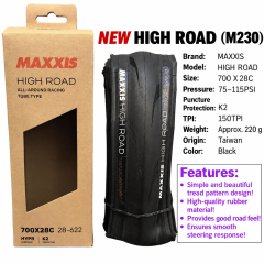700 x 28C / M230 High Road / Tube Type / K2 / Black