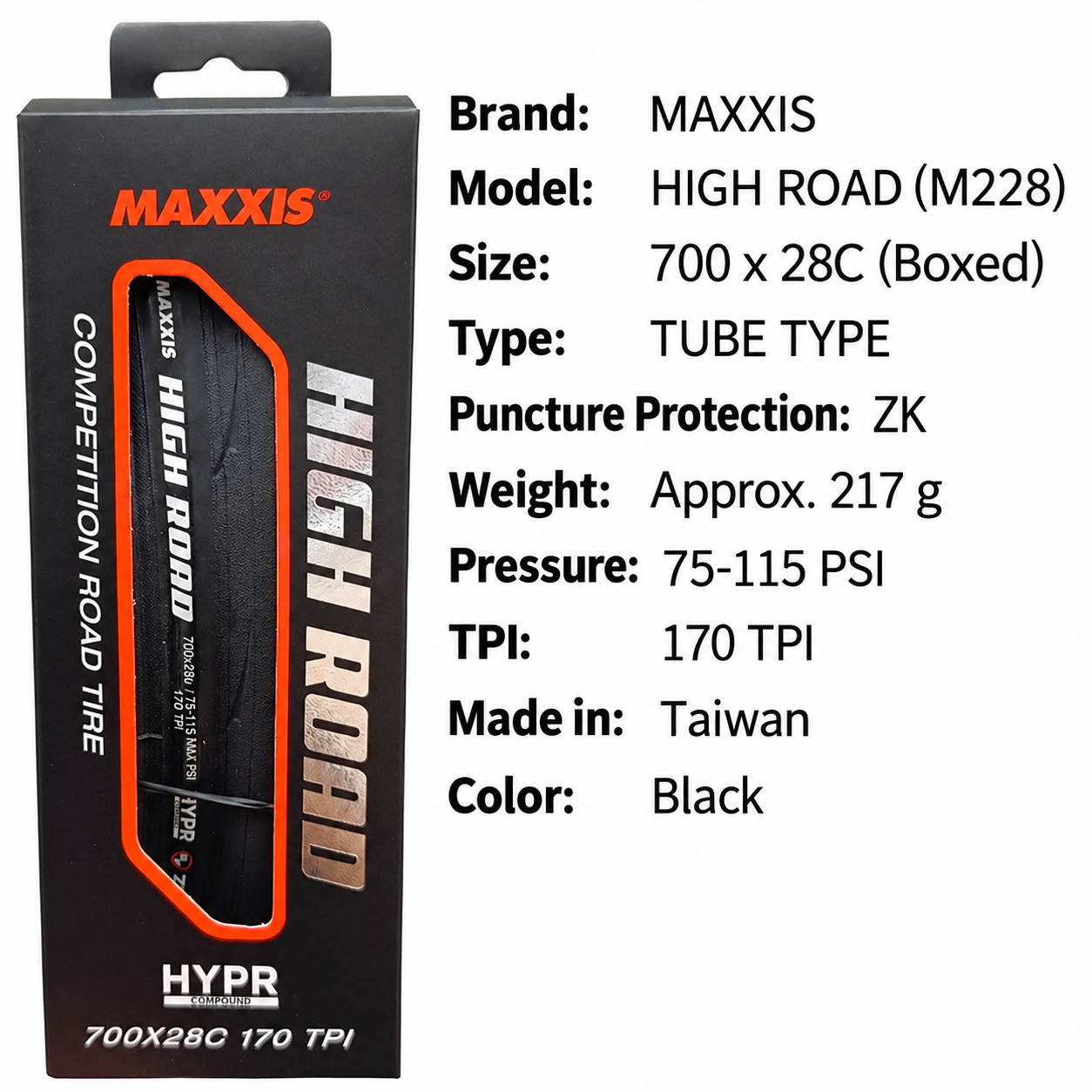 MAXXIS High Road and High Road SL Folding Road Tires, 700 x 25C, 28C, 30C and 32C