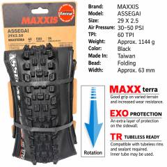 29 x 2.5 / MaxxTerra EXO TR / Black