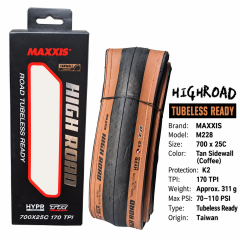 700 x 25C / M228 High Road / TR / K2 / Tan sidewall