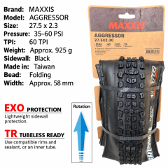 27.5 x 2.3 / EXO / TR / Black