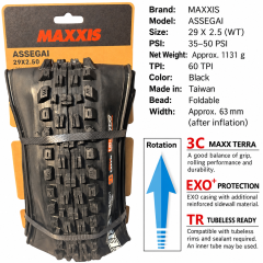 29 x 2.5 WT / 3C MaxxTerra EXO+ TR / Black
