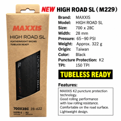 700 x 28C / M229 SL / TR / K2 / Black