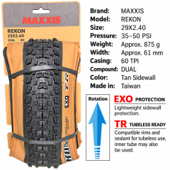 29 x 2.4 WT / EXO TR / Tan sidewall