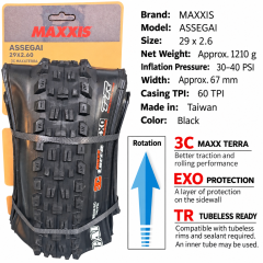 29 x 2.6 / 3C MaxxTerra EXO TR / Black