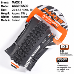 26 x 2.3 / EXO / TR / Black