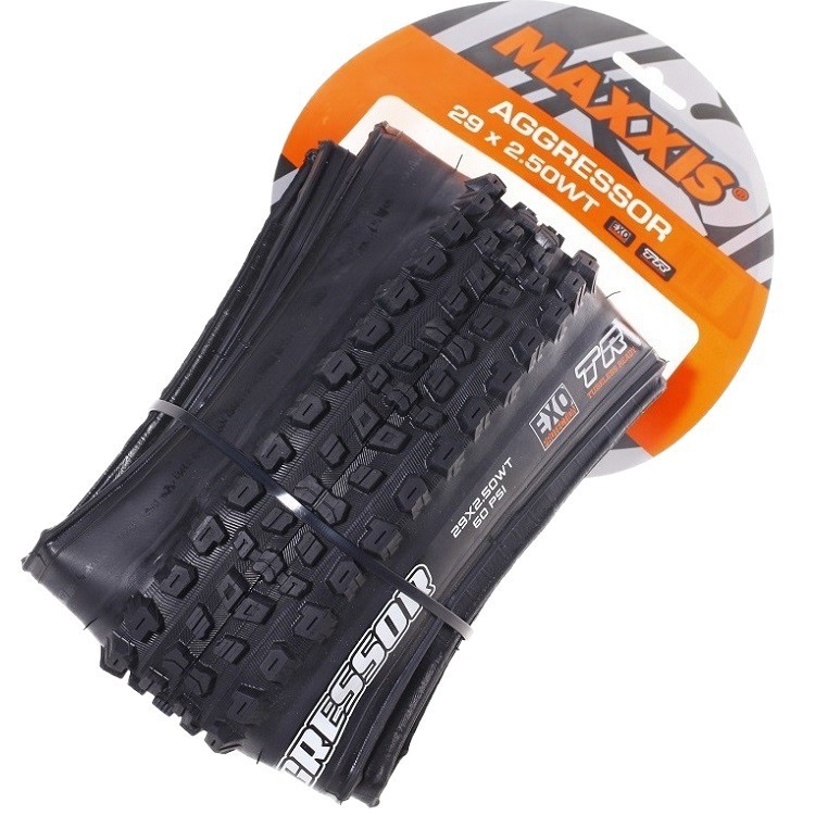 MAXXIS Aggressor EXO TR Folding Mountain Bike Tires, 26, 27.5 and 29 Inch