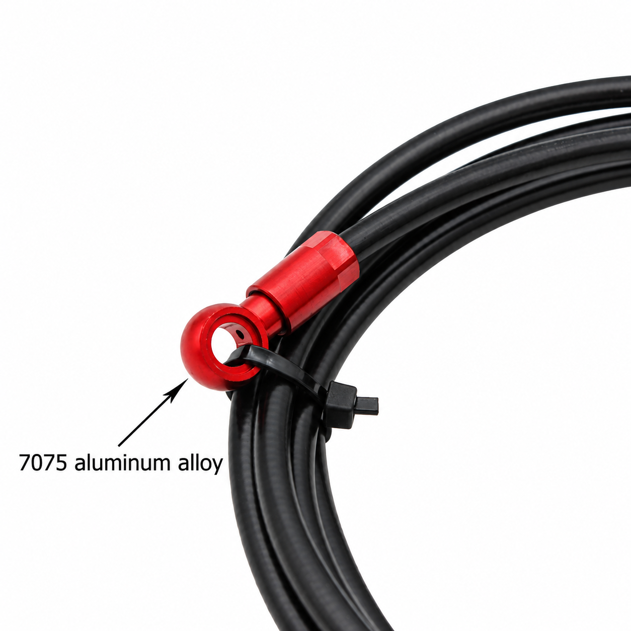 LIEPEY 2 m Hydraulic Disc Brake Hose Kit for Shimano SLX XT XTR, 2.0 x 5.0 mm Hose with 7075 Aluminum Banjo Fitting, Six Colors