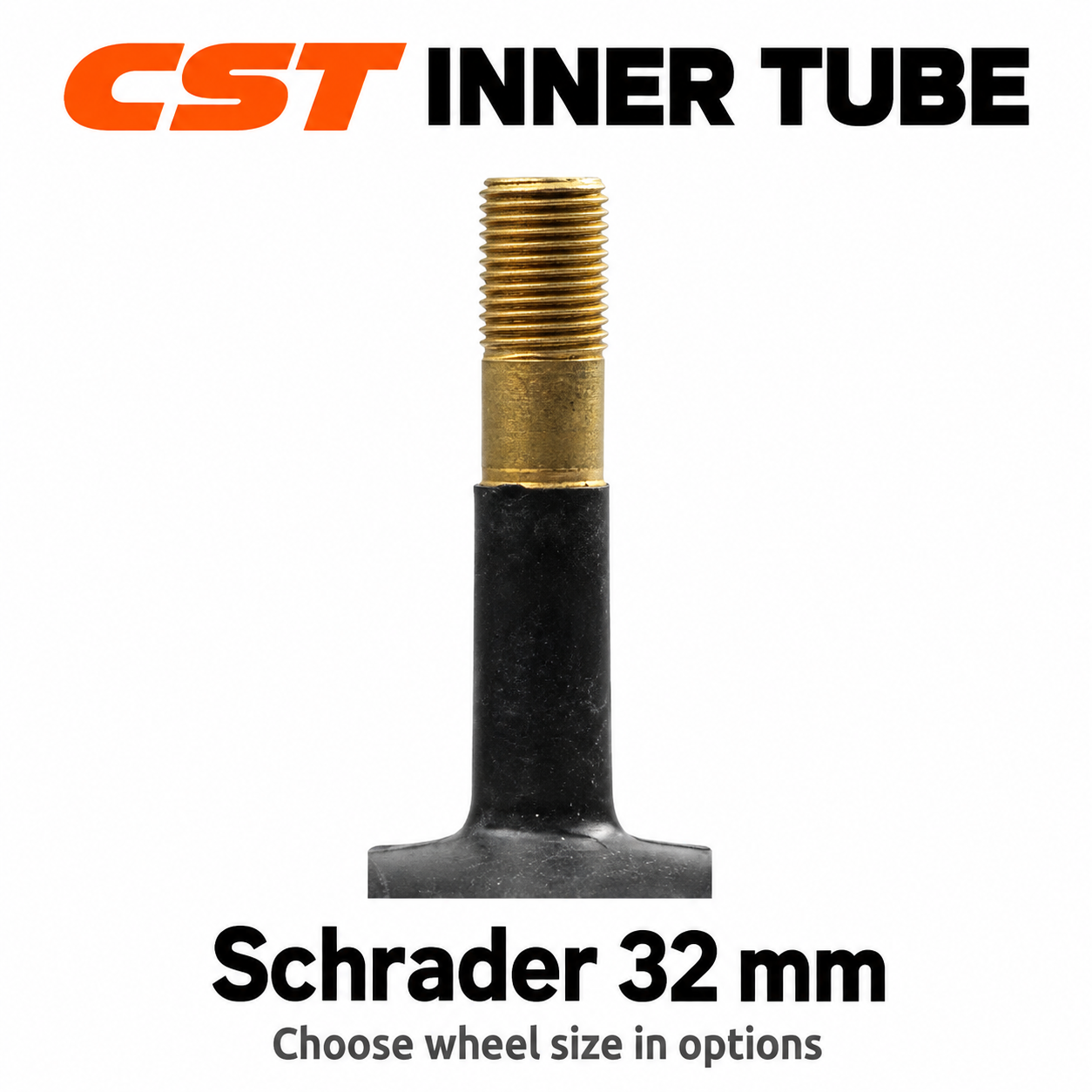 CST Butyl Rubber Bicycle Inner Tubes for 20, 24, 26, 27.5 and 29 Inch Wheels, Schrader and Presta Valves for Mountain and City Bikes