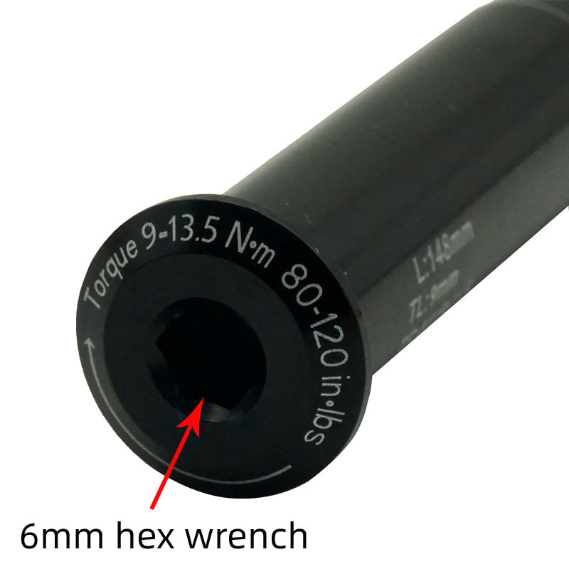 CORKI 110 x 15 mm Front Fork Thru Axle for Selected RockShox Forks, M15 x 1.5 Thread, 158 mm Length, 6 mm Hex Socket, 39 g