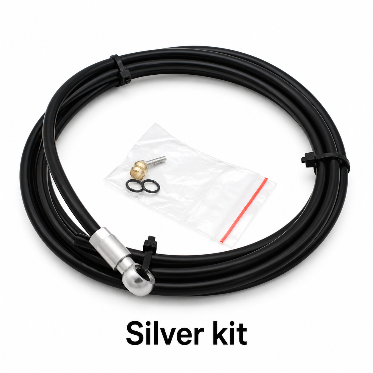 LIEPEY 2 m Hydraulic Disc Brake Hose Kit for Shimano SLX XT XTR, 2.0 x 5.0 mm Hose with 7075 Aluminum Banjo Fitting, Six Colors