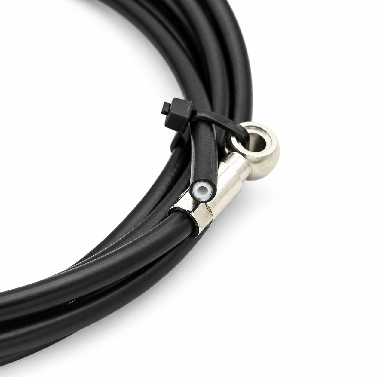 2 m Black Hydraulic Disc Brake Hose Kit for Magura MT4 MT4E MT5 MT5E MT6 MT7 MT8, 5 mm Caliper Banjo Connector with Olive and Seals