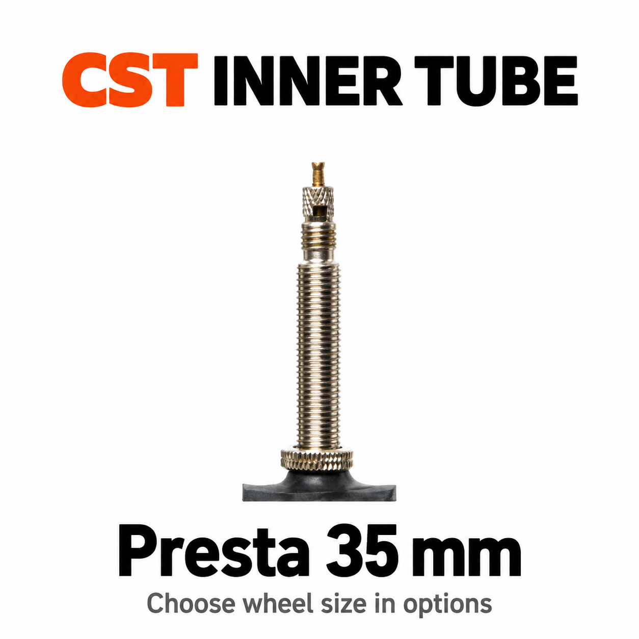 CST Butyl Rubber Bicycle Inner Tubes for 20, 24, 26, 27.5 and 29 Inch Wheels, Schrader and Presta Valves for Mountain and City Bikes
