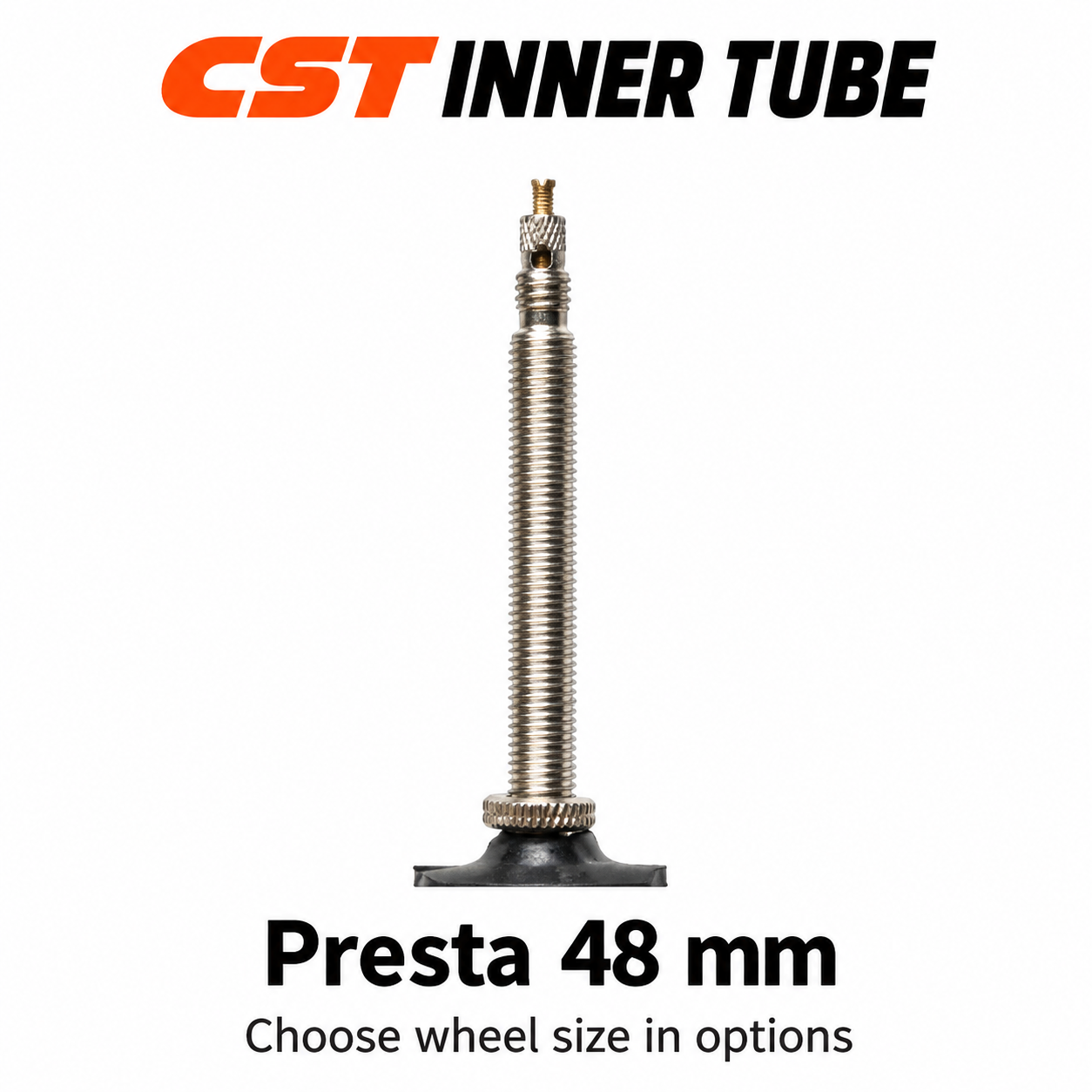 CST Butyl Rubber Bicycle Inner Tubes for 20, 24, 26, 27.5 and 29 Inch Wheels, Schrader and Presta Valves for Mountain and City Bikes