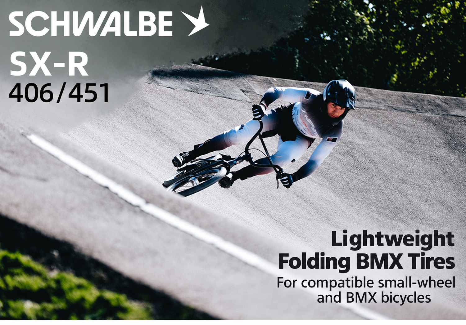 SCHWALBE SX-R 20 Inch Folding BMX Bicycle Tires, 42-406 20 x 1.6, 47-406 20 x 1.85 and 30-451 20 x 1 3/8, 67 EPI Performance Casing - detail 9