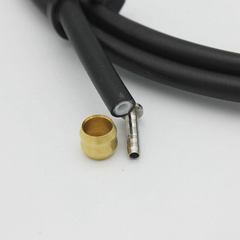 LIEPEY 2 m Black Hydraulic Disc Brake Hose Kit with Silver Banjo Fitting for Shimano SLX XT XTR, 2.0 mm Inner and 5.0 mm Outer Diameter - detail 5