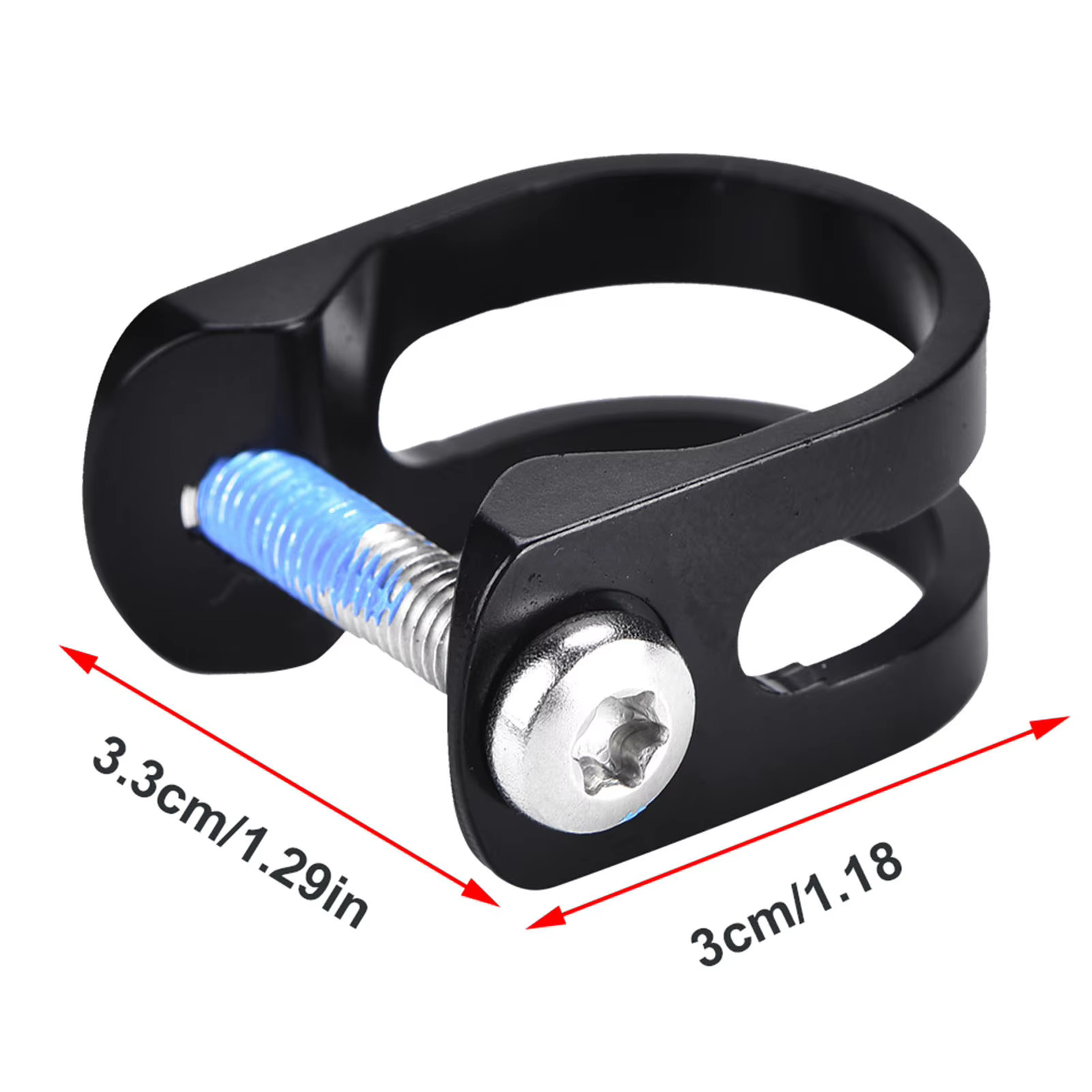 DJC Brake Lever Clamp for SRAM AVID E7 E9 X0 Guide R RS RSC CODE with 304 Stainless Steel Bolt and Thread Insert Black 6061 Aluminum