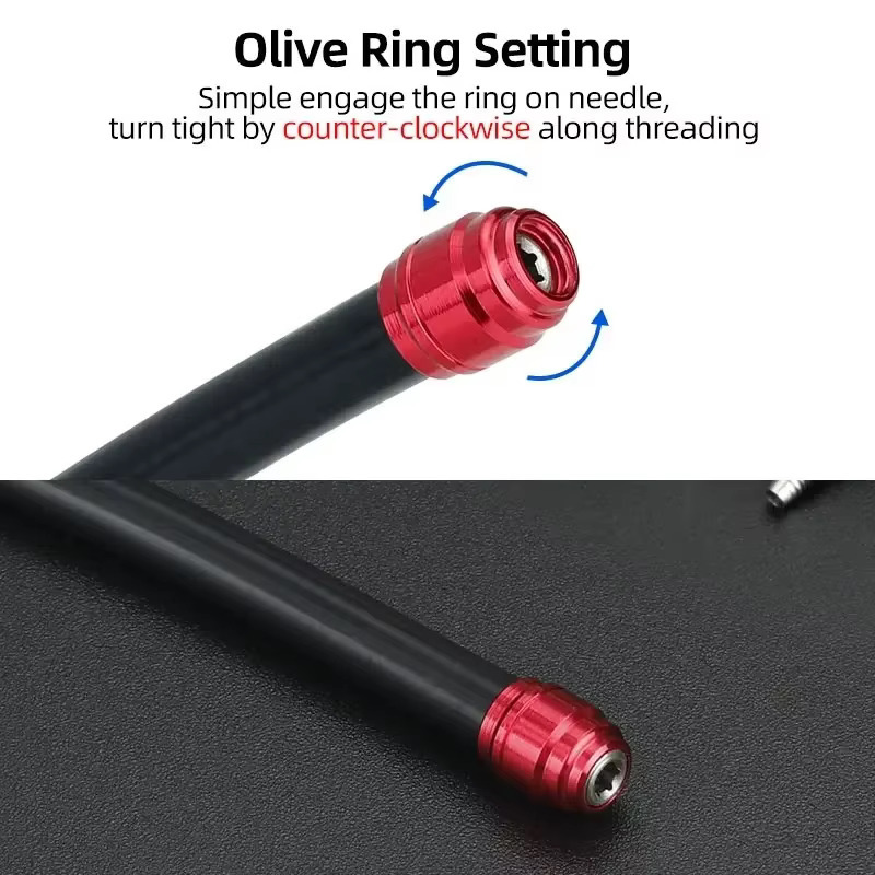 Stealth-a-majig Brake Hose Olive and Threaded Insert Kit Compatible With SRAM AVID, Single Set or 10 Sets with T8 Tool, for 5.0 x 2.0 mm Hose