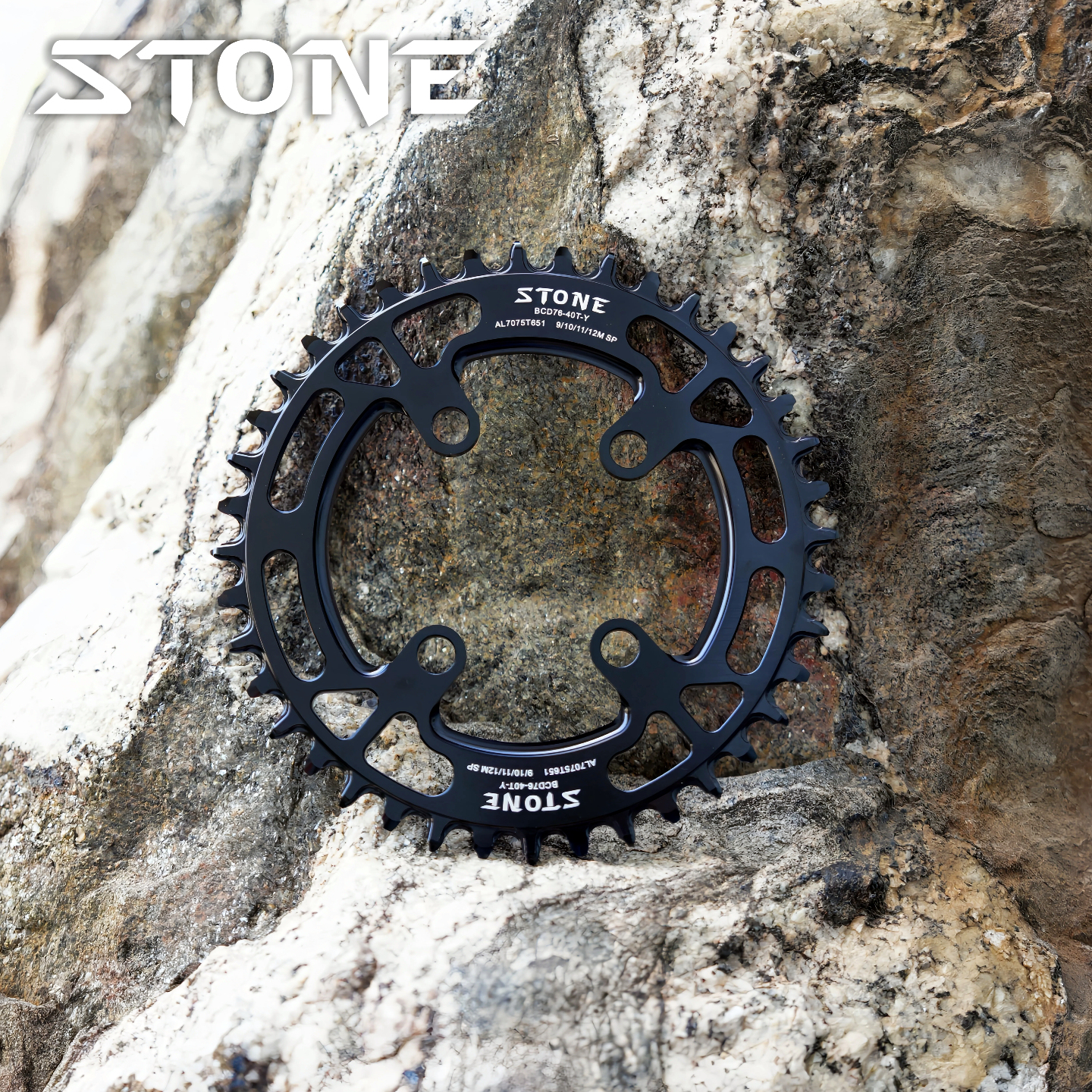 STONE 76BCD Round Narrow-Wide Chainring 30-42T for SRAM XX1, Stout and SiSL2 Crank Interfaces, 1x Setup