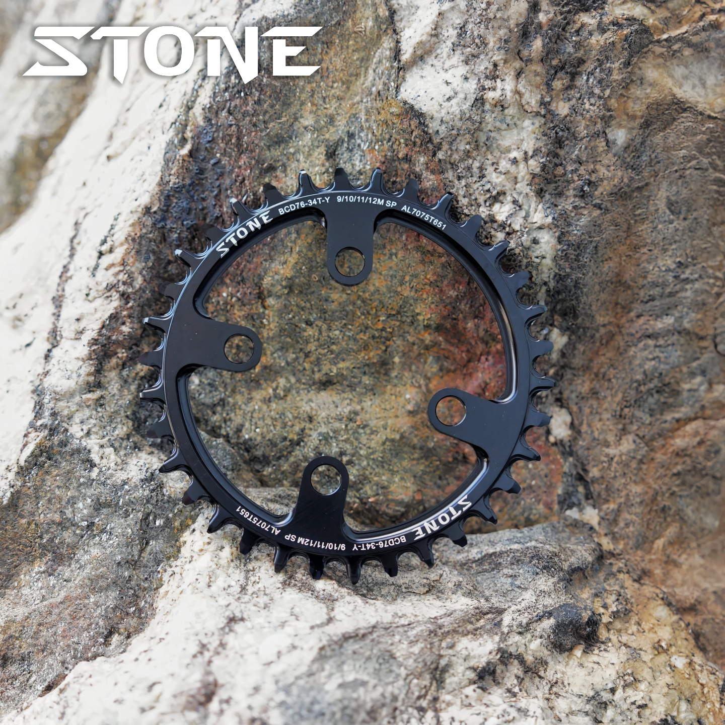STONE 76BCD Round Narrow-Wide Chainring 30-42T for SRAM XX1, Stout and SiSL2 Crank Interfaces, 1x Setup