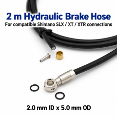 2 m Black Hose / Silver Fitting / 70 g