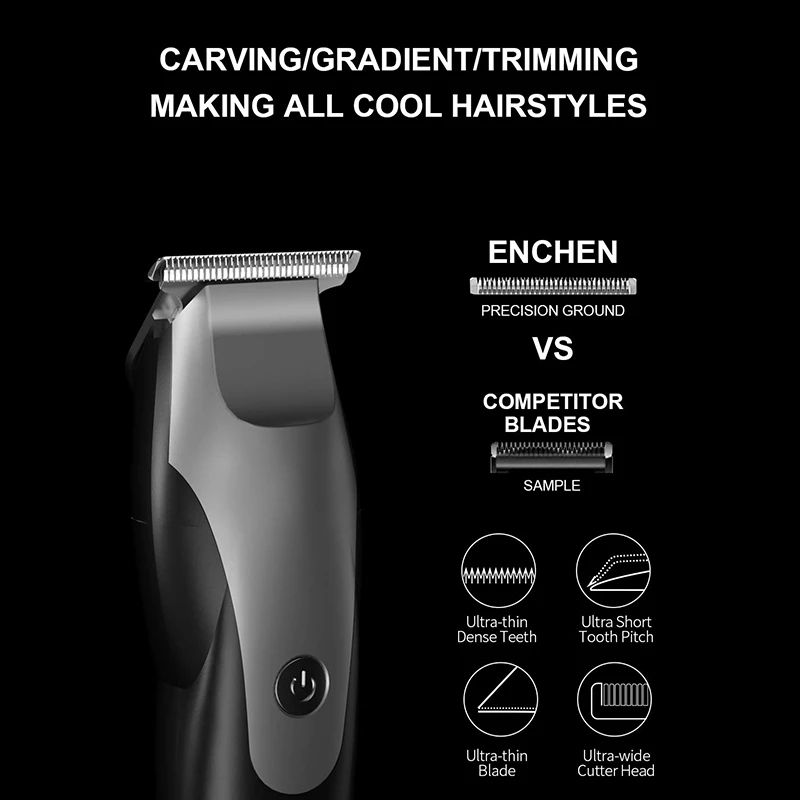 ENCHEN HummingBird Professional Hair Trimmer Men's Electric USB Rechargeable Hair Cutter Adult Razor for Men