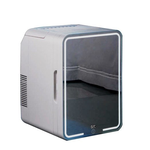 Refrigerador de belleza con pantalla de temperatura y espejo de 10L y 48 W