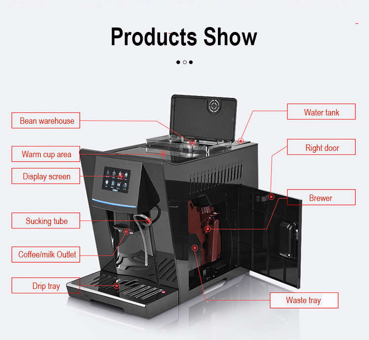 19Bar 1200W Fully automatic Bean to Cup Coffee Maker