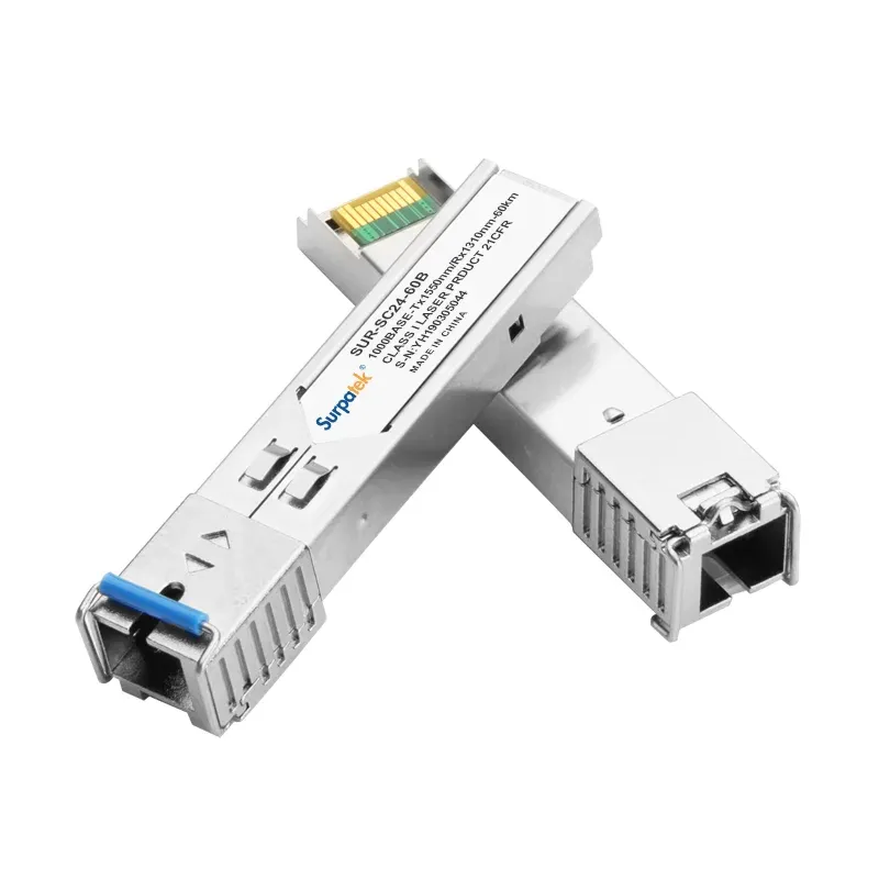 Cisco Compatible 1000BASE-BX SC Port BiDi SFP 1550nm-TX/1310nm-RX 60km DOM SC SMF Transceiver Module