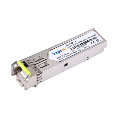 Cisco Linksys MGBBX1D Compatible 1000BASE-BX-U BiDi SFP 1490nm-TX/1310nm-RX 20km DOM LC SMF Transceiver Module