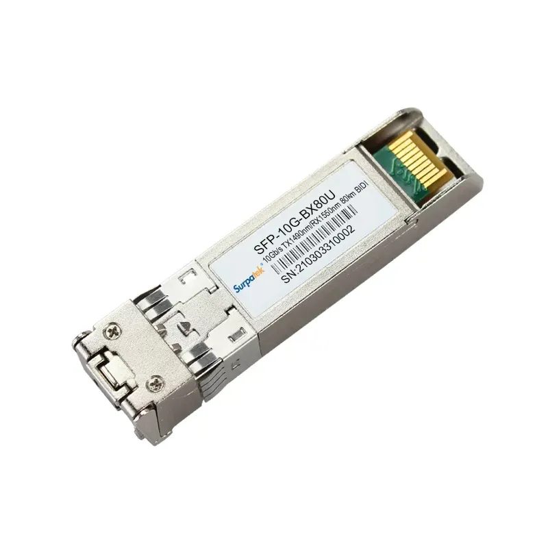 Cisco SFP-10G-BX80U Compatible 10GBASE-BX80-U BiDi SFP+ 1490nm-TX/1550nm-RX 80km DOM LC SMF Transceiver Module