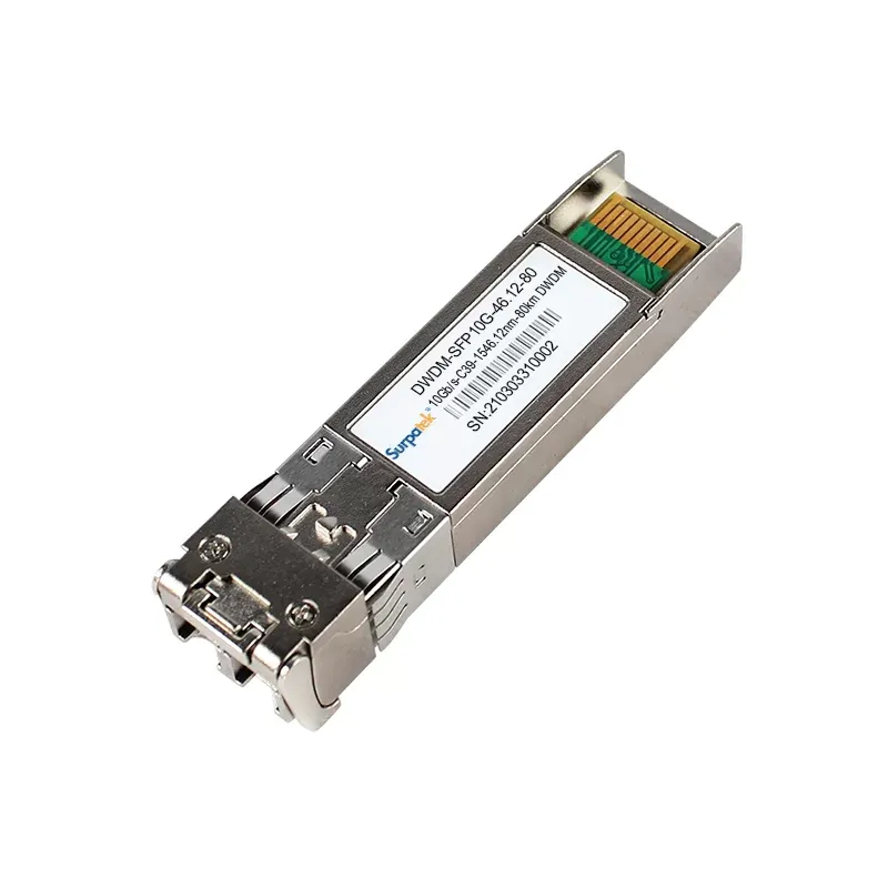 Cisco DWDM-SFP10G C17-C61 Compatible 10G DWDM SFP+ 1563.86nm-1528.77nm 100GHz 80km DOM LC SMF Transceiver Module