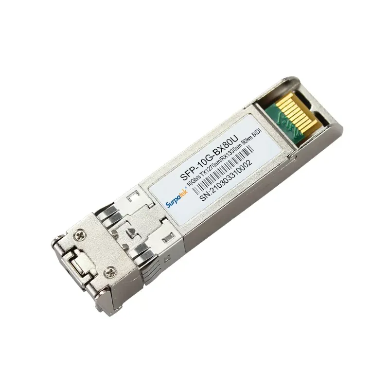 Cisco SFP-10G-BX80U Compatible 10GBASE-BX80-U BiDi SFP+ 1270nm-TX/1330nm-RX 80km DOM LC SMF Transceiver Module
