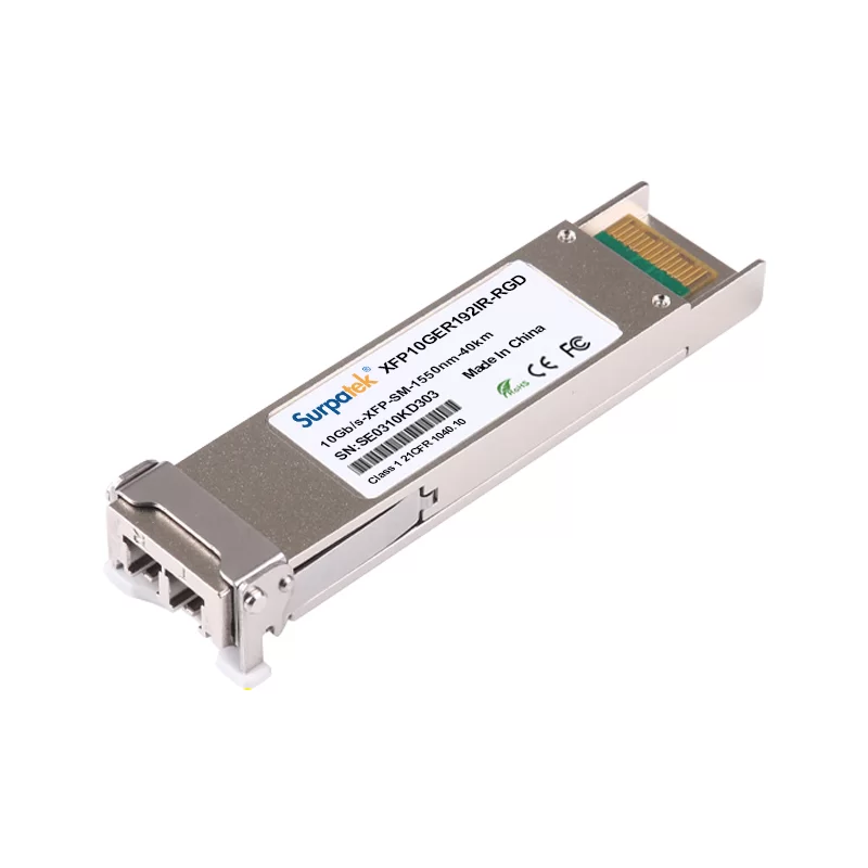 Cisco XFP10GER192IR-RGD Compatible 10GBASE-ER/EW and OC-192/STM-64 IR-2 XFP 1550nm 40km DOM LC SMF Transceiver Module