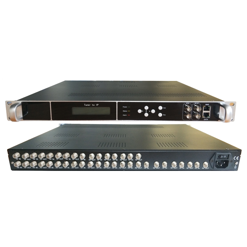 RF Modulator Tuner to IP 20 Channels DVBC/DTMB/ISDB optional input to IP/ASI output Modulator