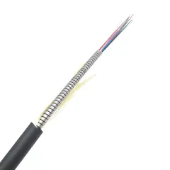 Stainless Steel Tube 12c Armoured Indoor Outdoor Fiber Optic Cable OM2 / OM3 / OM4 / G652D / G657A1 / G657A2 Anti-Rodent