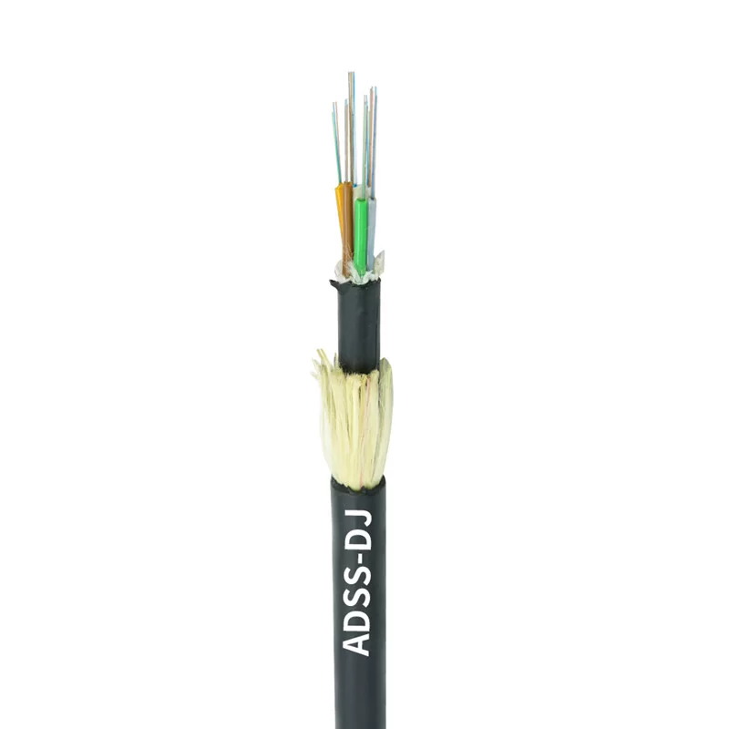 ADSS Fiber Optical Cable 1 – 216 Cores Dual Jacket G.652D SPAN 50-200m Outdoor For Telecommunication